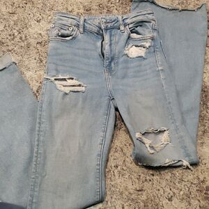 Light Blue Distressed Women's Jeans